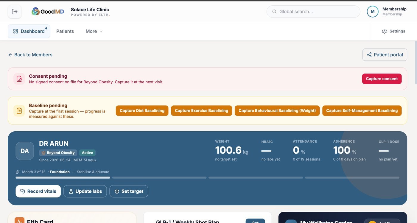 Member enrollment workspace