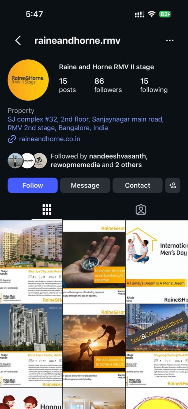 The franchise's Instagram profile
