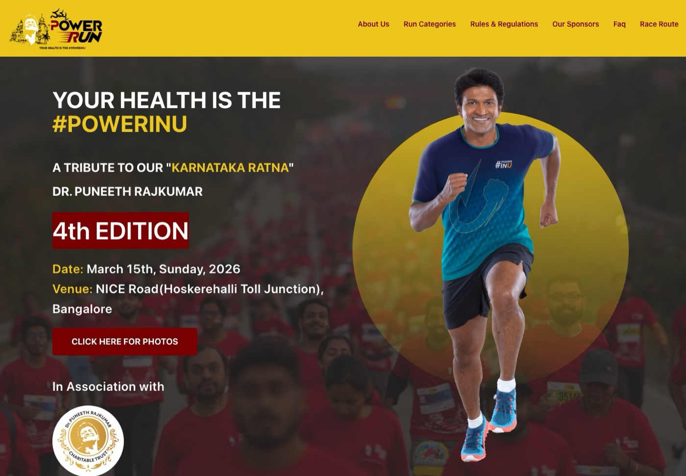 nammapowerrun.com — the fourth edition